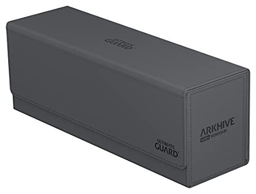 Ultimate Guard Arkhive 400+ Deck Case Grey with Magnetic Closure, Holds 400 Double-Sleeved or 500 Single-Sleeved Cards