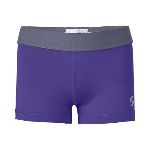 Soffe Girls' Lowrise Dri Shorts 2.5" Inseam - Large, New Purple