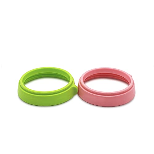 ROMIRUS Bottle Collar Rings Replacement Set for Comotomo Gen 1 (4-Pack, Pink)