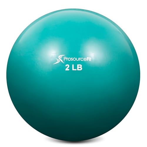 Weighted Toning Exercise Balls for Pilates & Yoga - 2 lb Aqua