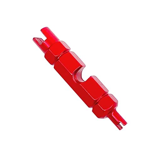 3-in-1 Bike Valve Core Repair Tool for Presta and Schrader - Red