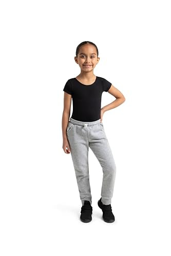 Short Sleeve Leotard for Girls - Soft Nylon-Spandex Blend