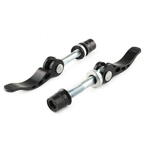 Bike Seat Clamp Quick Release - 2-Pack, M8x65, Black