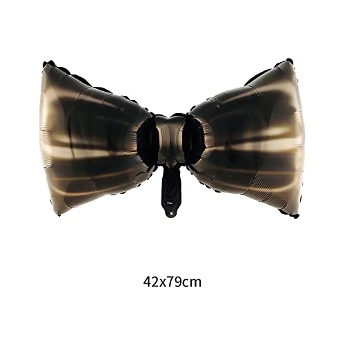 Blue Tie, Black Bow Tie, Beard, Electric Screwdriver Drill Hammer Balloon Set 17 inches each Balloon Decoration for Father's Day Party for Dad, Husband and boy friend Birthday Party(5 pcs)