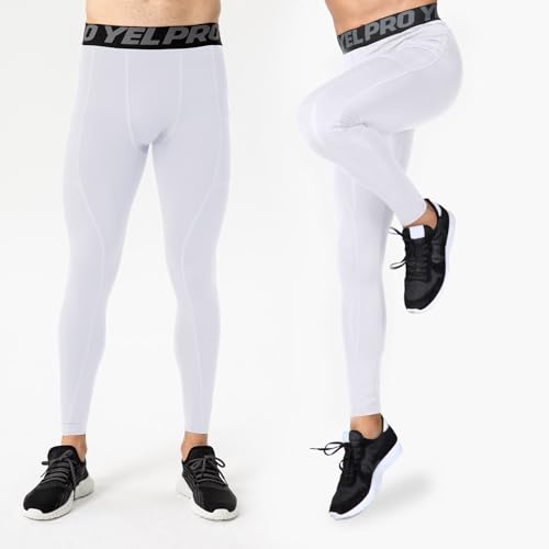 Men's Compression Pants with Pocket - Cool Dry Running Leggings