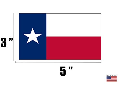 Texas State Flag Vinyl Decal - 3x5 Inch Lone Star Sticker for Car Window
