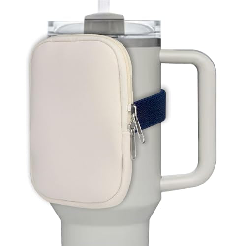 Water Bottle Pouch for Stanley Quencher 20oz/30oz/40oz - White