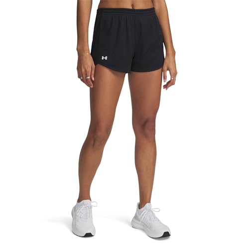 Under Armour Women's Tech Play Up Mesh Shorts - Medium, Black / Castlerock