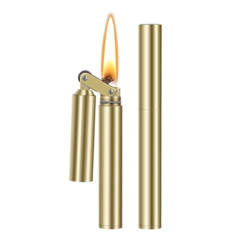 Bronze Vintage Trench Lighter - Copper Refillable Kerosene Lighter, Portable & Reusable