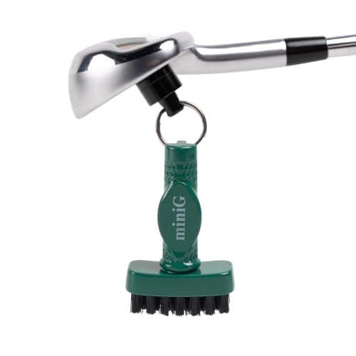 Grooveit Green MiniG Golf Club Brush - Detachable Magnet & Heavy-Duty Bristles, Used by Pros