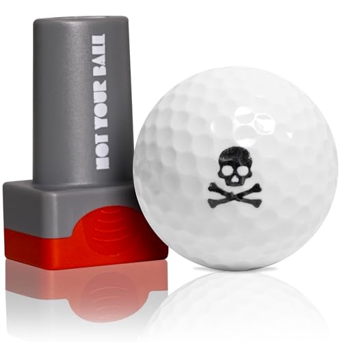 ZEETY Crossbones Golf Ball Stamp for Easy Marking & Identification