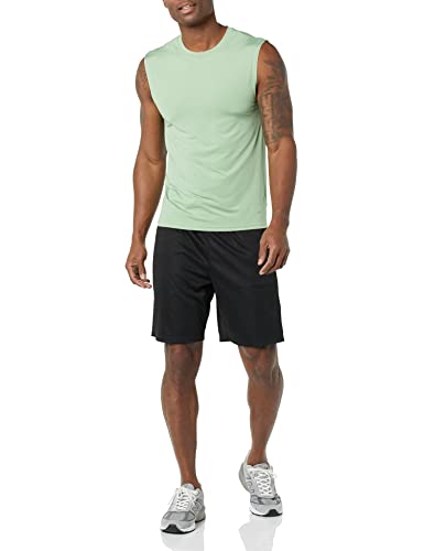 Men's Athletic Base Layer Workout Tank Top - Large / Sage Green
