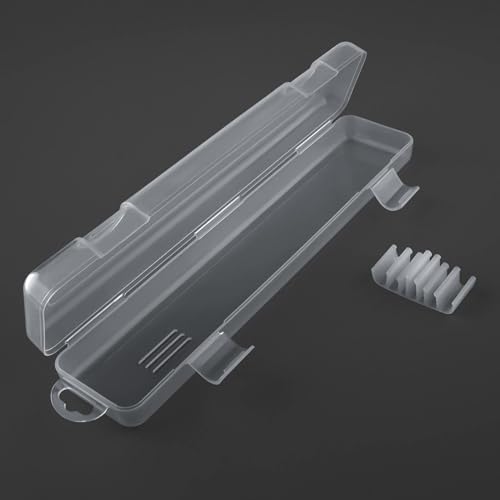 Portable Flatware Storage Box - Clear Cutlery Organizer for Travel Camping Picnic (B)