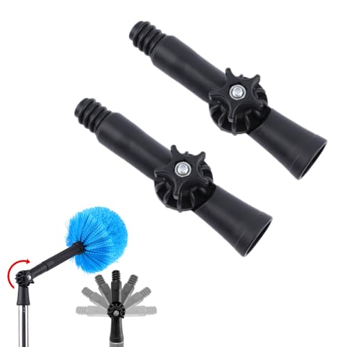 2 PCS Mop Extension Pole Adapter Rotatable Angle Adaptor Broom Handle Adapter Plastic Paint Brush Extender for Threaded Extension Pole