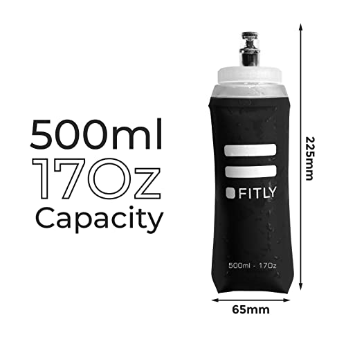 FITLY Soft Flask 17 oz Collapsible Hydration Bottle for Running
