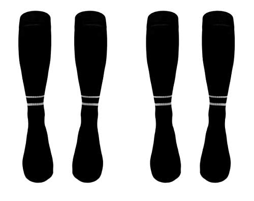 Pro Soccer Referee Socks - 2 Pair, Large, Black