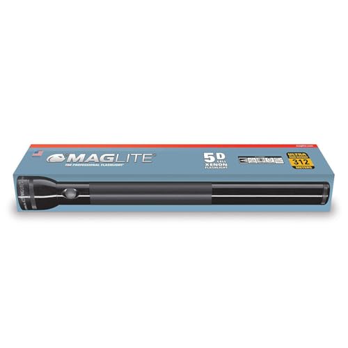 MagLite Heavy-Duty 5-Cell D Flashlight Black with Display Box