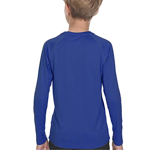 Youth Boys SPF 50+ Sun Protection Rashguard Shirt - Small Royal Blue
