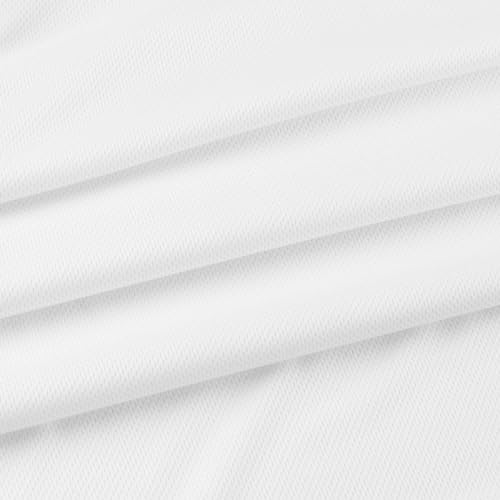 UPF 50+ Long Sleeve Sun Protection Shirt for Men - Large, White
