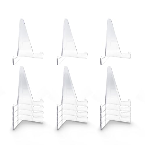 Acrylic Card Display Stand - 5 Pack Clear Mini Easels for Trading Cards & Collectibles