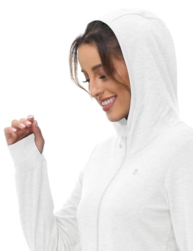 Lightweight UPF 50+ Sun Protection Hiking Jacket - Large/White