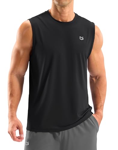 Men's Sleeveless Workout Tank Top - X-Large, Black