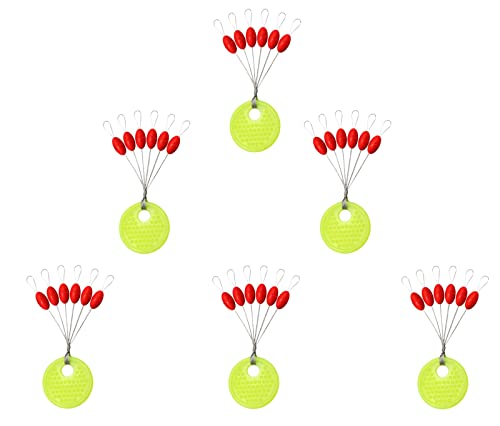 Fishing Float Stopper Set - 150pcs Rubber Bobber Stoppers - Red & Oval
