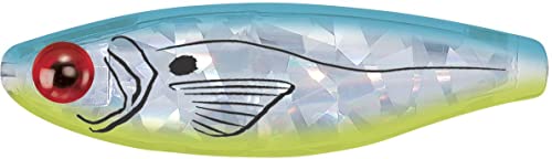 Mirrodine Fishing Lure - 3.5in 3/4oz Stainless Steel Hook - Blue Bk/Cht/Silver