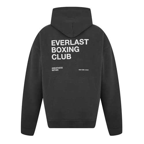 Everlast Men's Boxing Club Hoodie - Shark Grey, X-Large Soft Fleece Sweatshirt