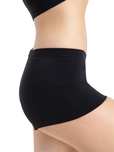Women's Low Rise Boy Cut Dance Shorts - Black