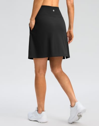 18" High-Waisted Knee-Length Skorts with 3 Pockets for Women