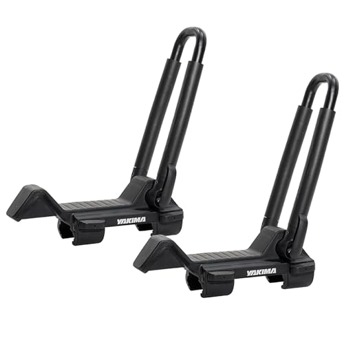 Folding J-Cradle Kayak Rack with Tie-Downs - Holds 1 or 2 Boats