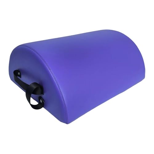Portable Pilates Barrel with PU Leather Handles - Purple