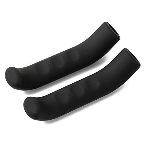 Silicone Bike Brake Lever Covers - Anti-Slip Handle Grips - Black