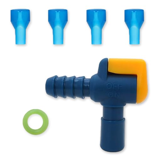 Replacement Bite Valve Mouthpiece with Shutoff Valve - Blue