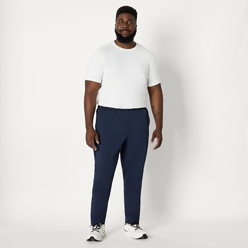Amazon Essentials Men's Performance Stretch Jogger Pants with Zip Open Bottom, Small, Navy