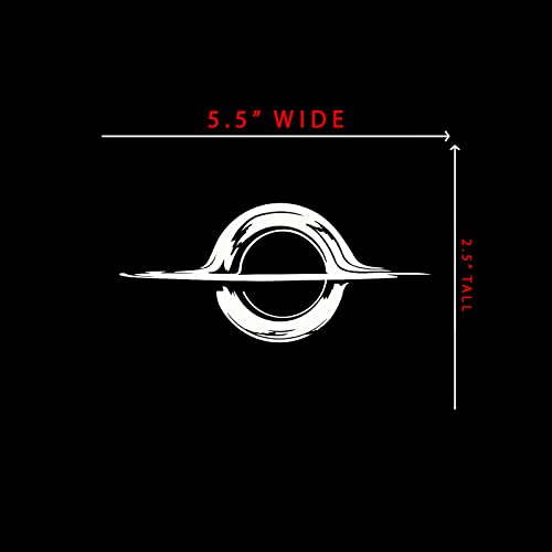 Black Hole Vinyl Decal for Laptop, Car, Notebook - 5.5"x2.5"