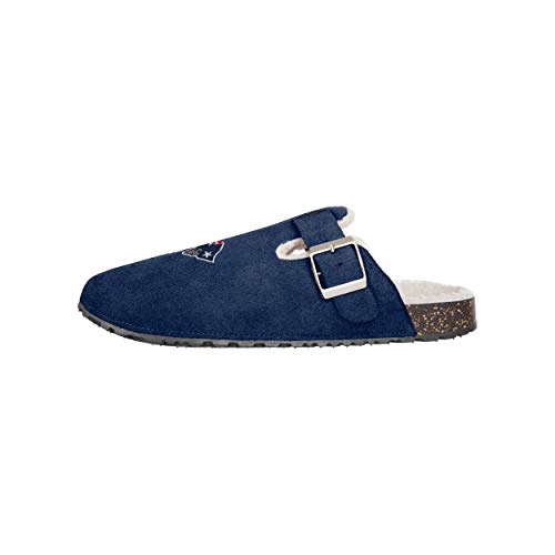 New England Patriots Sherpa Lined Buckle Clog Slippers - Size 11-12