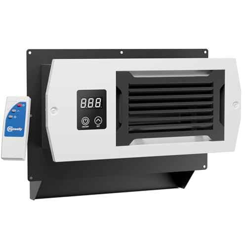 Ultra Quiet Through Wall Ventilation Fan with Remote Temperature Control, White Panel Exhaust Fan WVF200 for Kitchen, Living Room, Laundry Room & Workshop