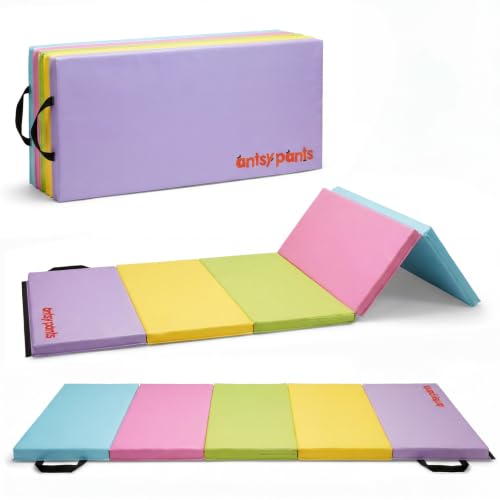 Tumbling Mat for Kids - Foldable Gymnastics Mat in Pastel Colors