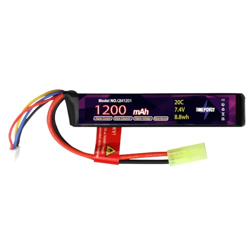 7.4V 1200mAh 2S Lipo Battery Pack with Mini TMY Plug for Airsoft