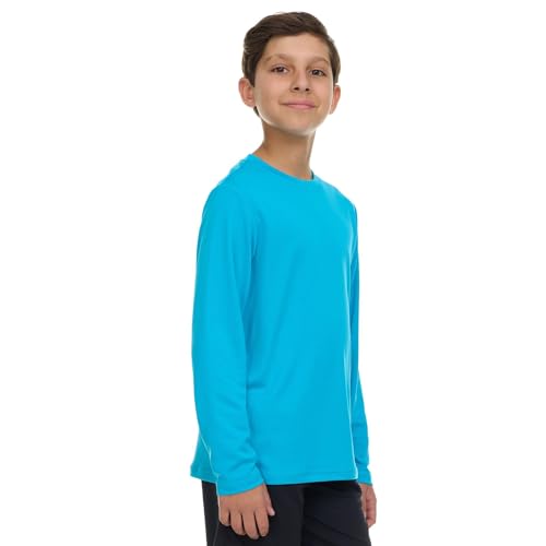 Boys Long Sleeve Rash Guard, UPF 50+ Sun Protection Swim Shirt - Hawaii / 6-7