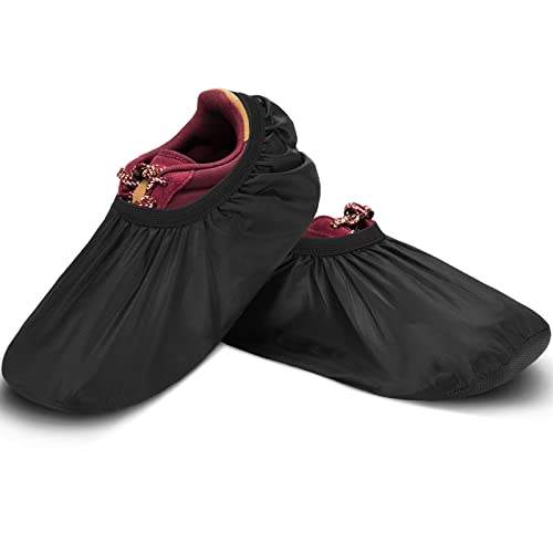 Geyoga 2 Pcs Bowling Shoe Covers Protector Black XL Classic for Men