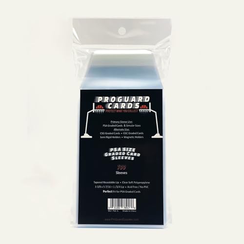 100 Perfect Fit Sleeves for PSA Graded Cards - 2mil Thickness
