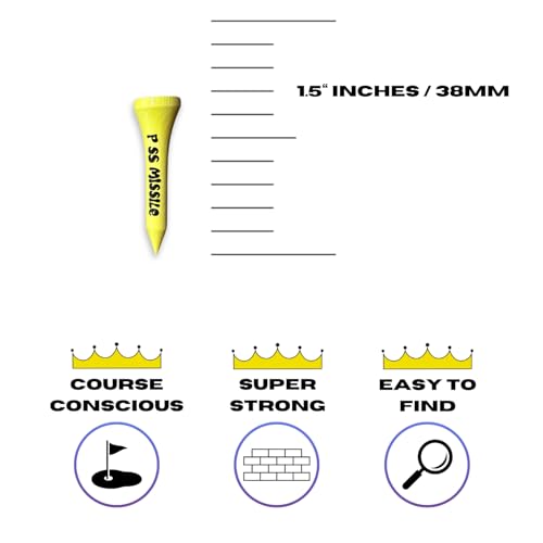 Short Kings Bamboo Golf Tees - Premium 1.5 Inch Pack