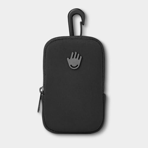 Touchland Black Zippered Hand Sanitizer Pouch with Snap Hook - Attachable Bag Accessory for 1 FL OZ Touchland