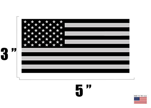 Patriotic USA Flag Sticker - 3x5 Inch Military Decal (2 Pack)