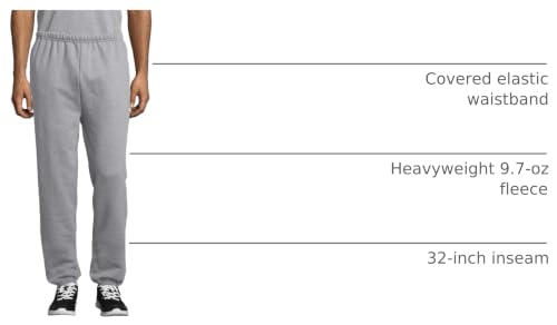 Hanes Men's Sweatpants Large Light Steel - Fleece Joggers with Pockets, Ultimate Cotton