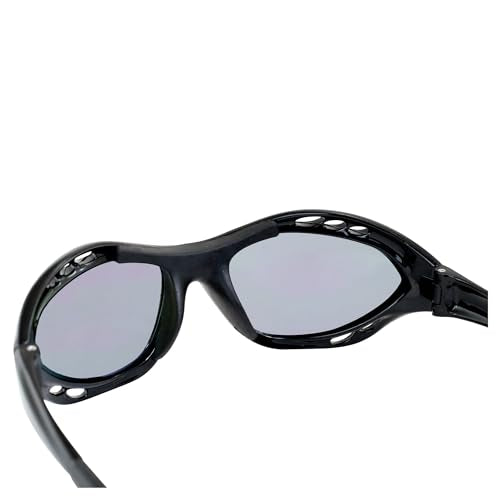 Polarized Jet Ski Floating Goggles - Black Frames, Blue Mirror