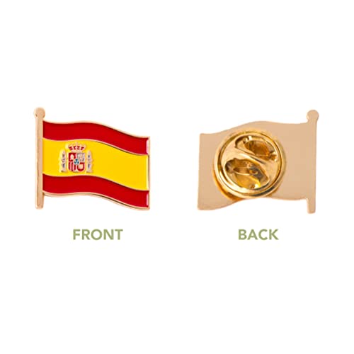 Desert Cactus Spain Metal Enamel Flag Lapel Pin Waving Flag Badge